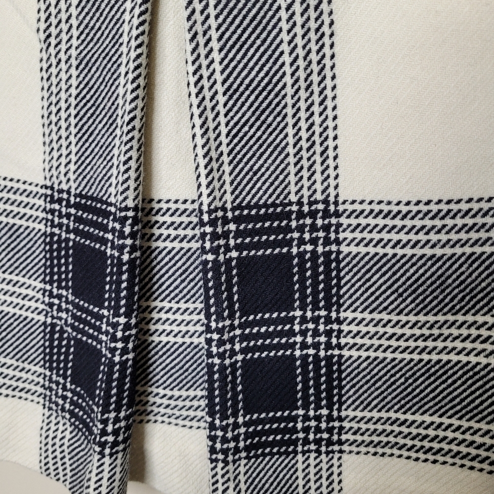 Talbots Vintage Plaid Skirt Size 12 Black & White Knit With Pockets Classic - Picture 5 of 8